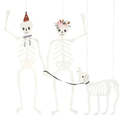 Giant Jointed Skeleton Decorations: Set Of 3