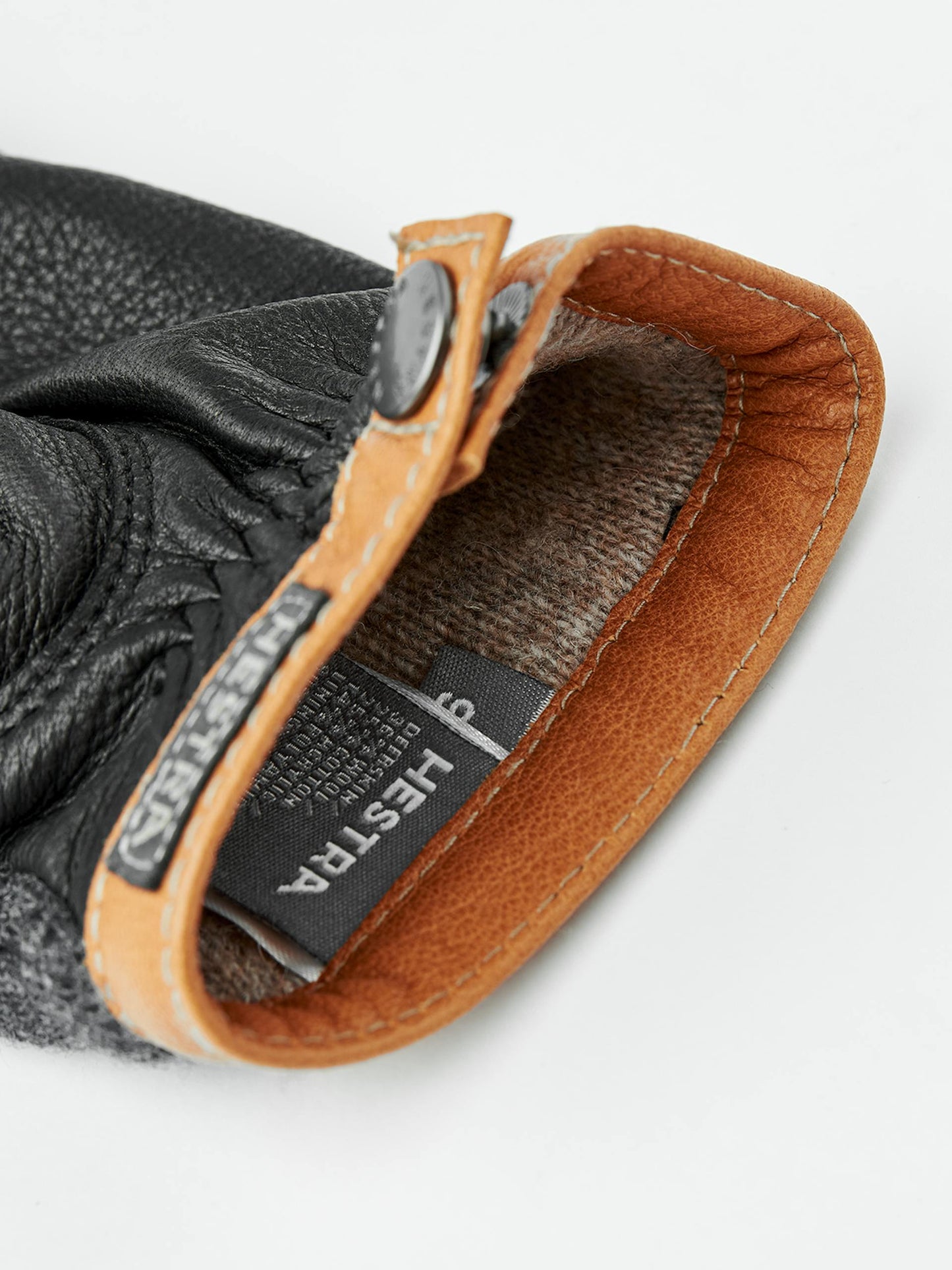 Deerskin Wool Gloves - Charcoal & Black