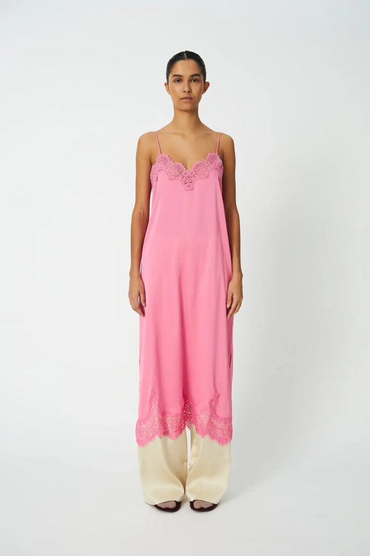 Underlayer Lace Dress - Amazing Pink