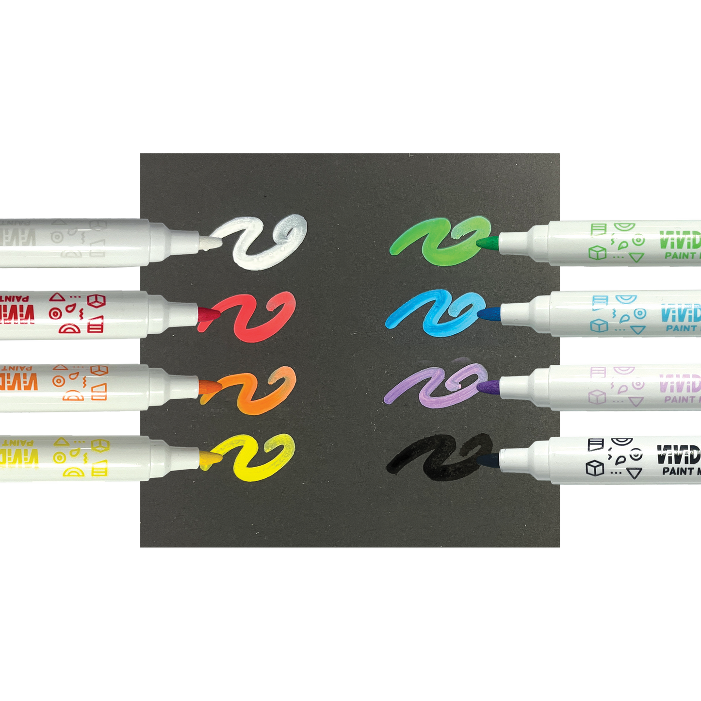 Vivid Pop! Water Based Paint Markers - Set of 8
