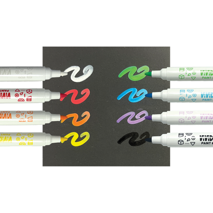 Vivid Pop! Water Based Paint Markers - Set of 8