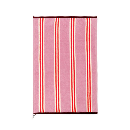 Terry Towelling Hand Towel: Pink Stripe