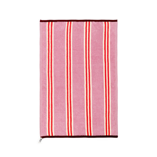 Terry Towelling Hand Towel: Pink Stripe