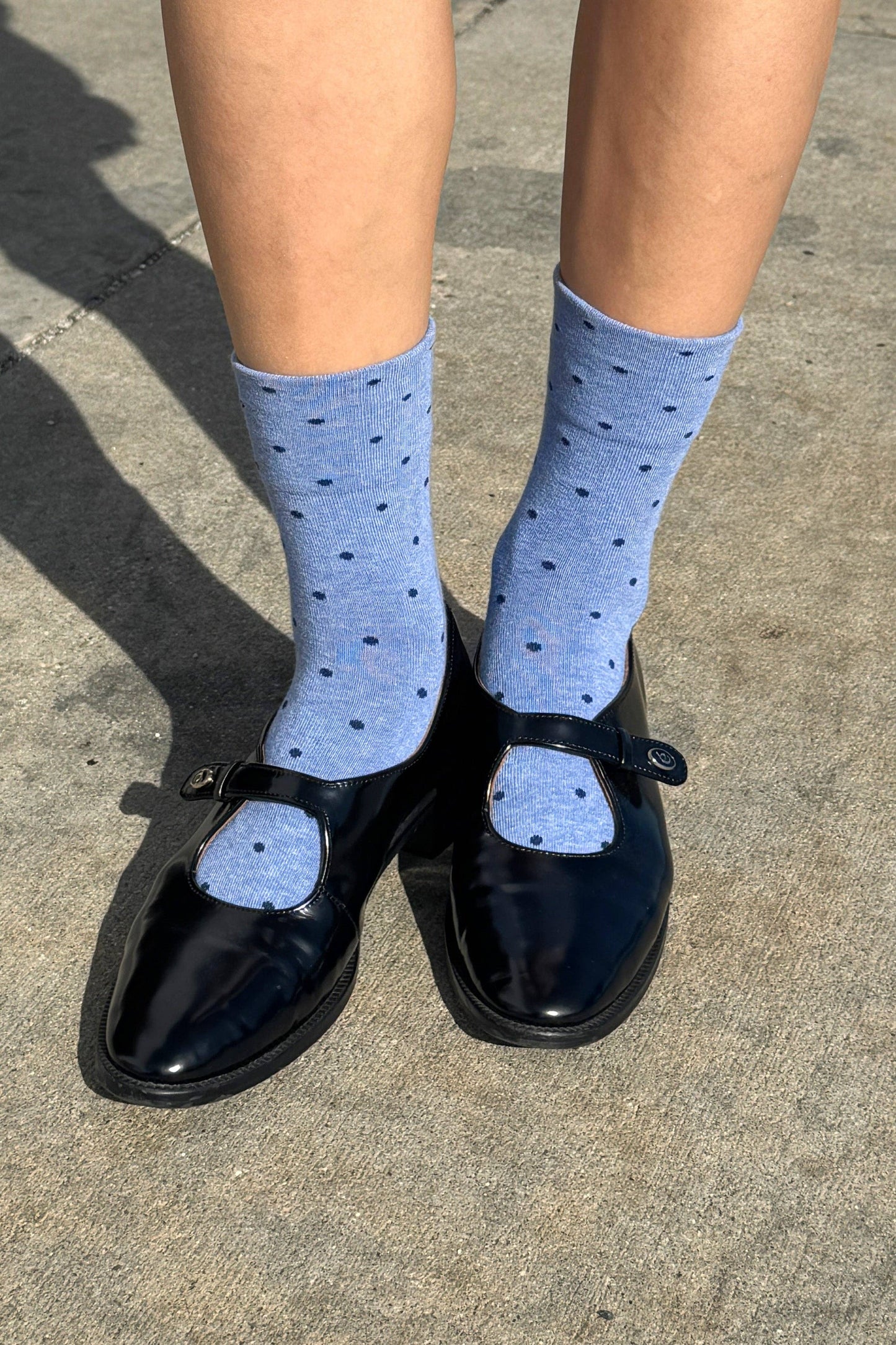 Patterned Sneaker Socks Polka Dot - Blue/Navy