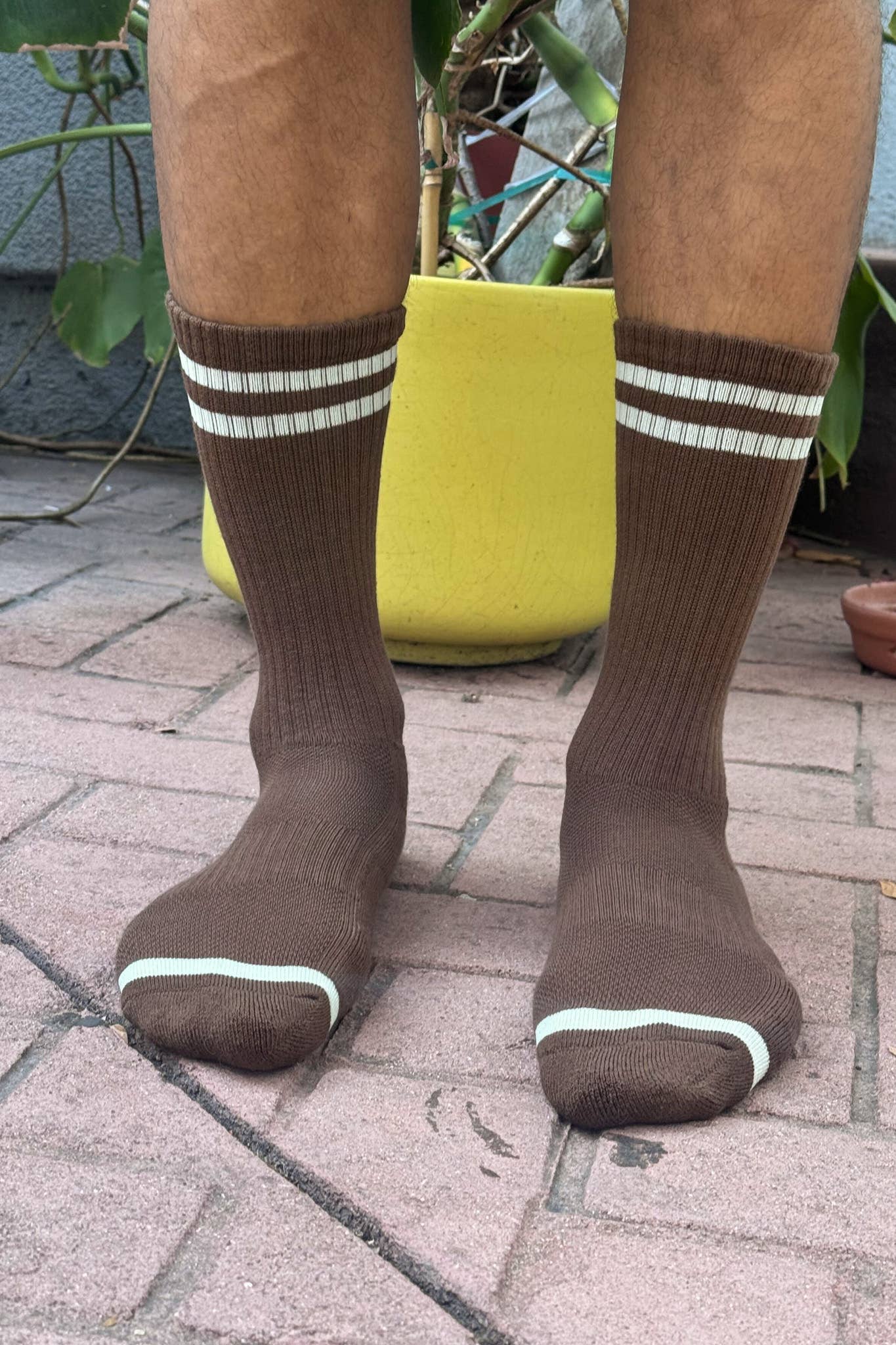 Extended Boyfriend Socks: Wood