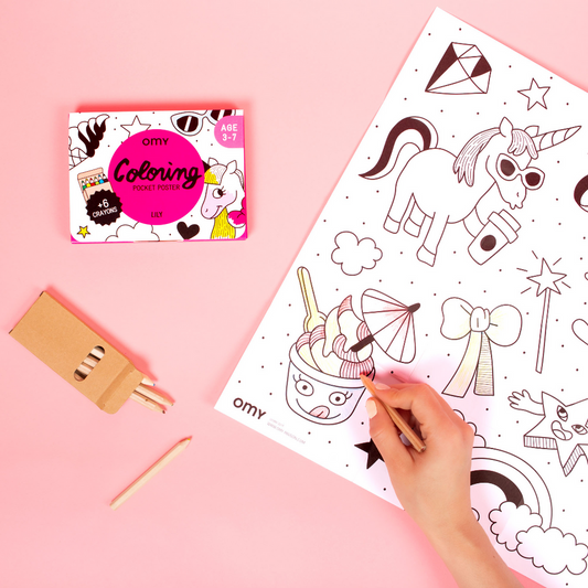 Pocket Colouring Poster - Lily