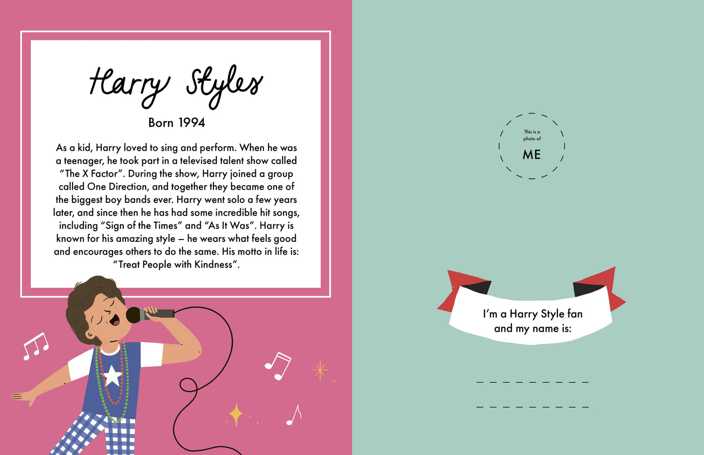 Little People Big Dreams Harry Styles and Me Activity Book
