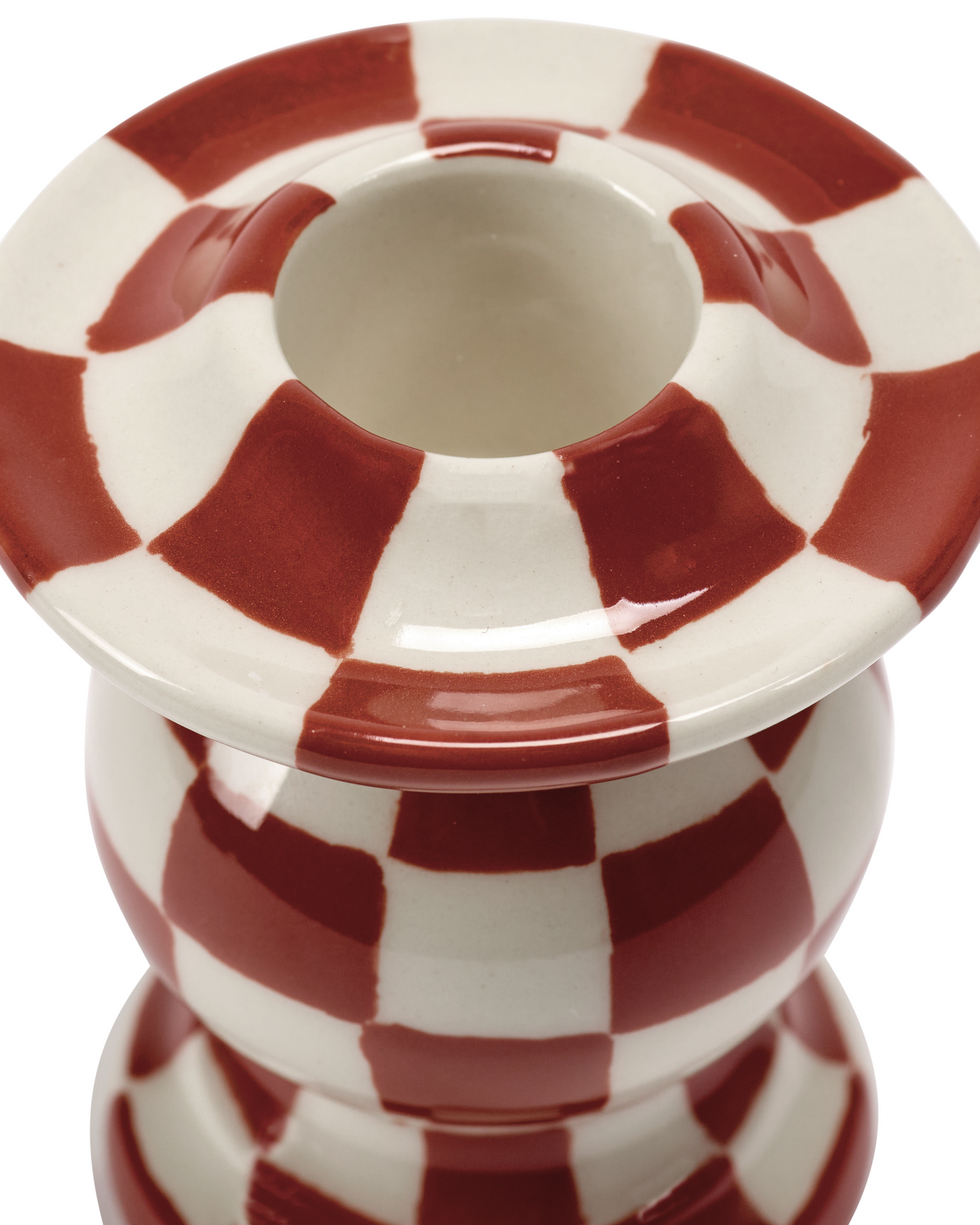 Candle Holder No.2 - Red/White