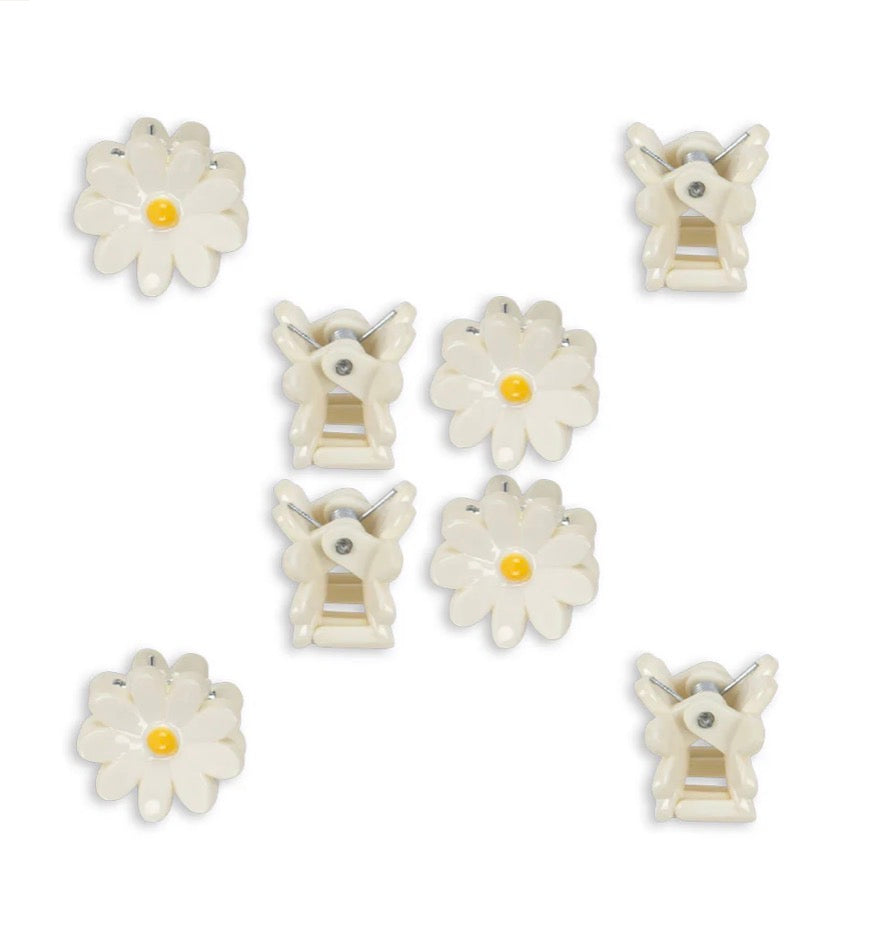 8 Pack Daisy Mini Hair Claws