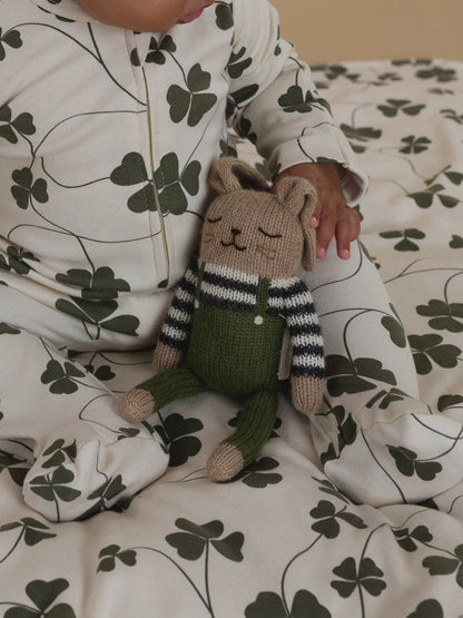 Bunny Soft Toy - Olive Overalls