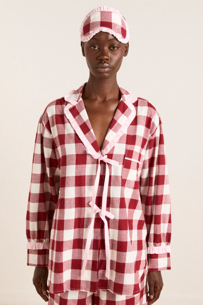 Antonella PJ Set - Burgundy Gingham