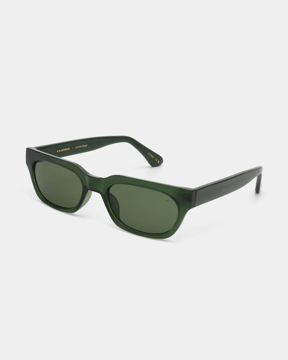 Bror Sunglasses - Dark Green Transparent