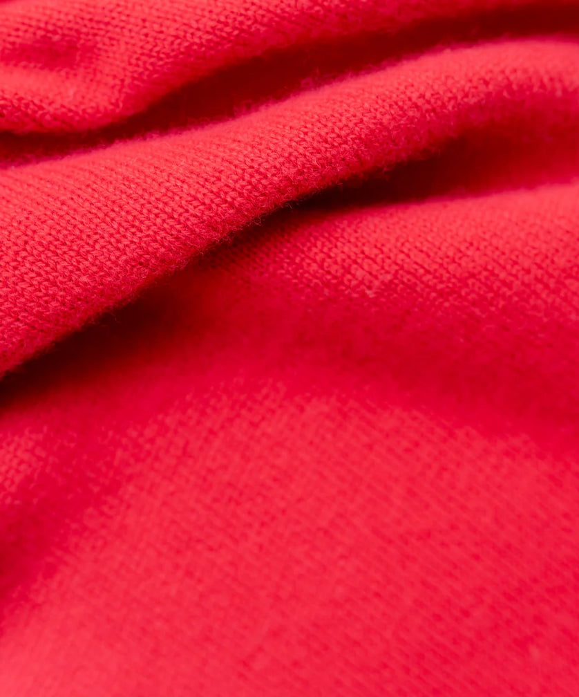 Merino Triangle Scarf In Red