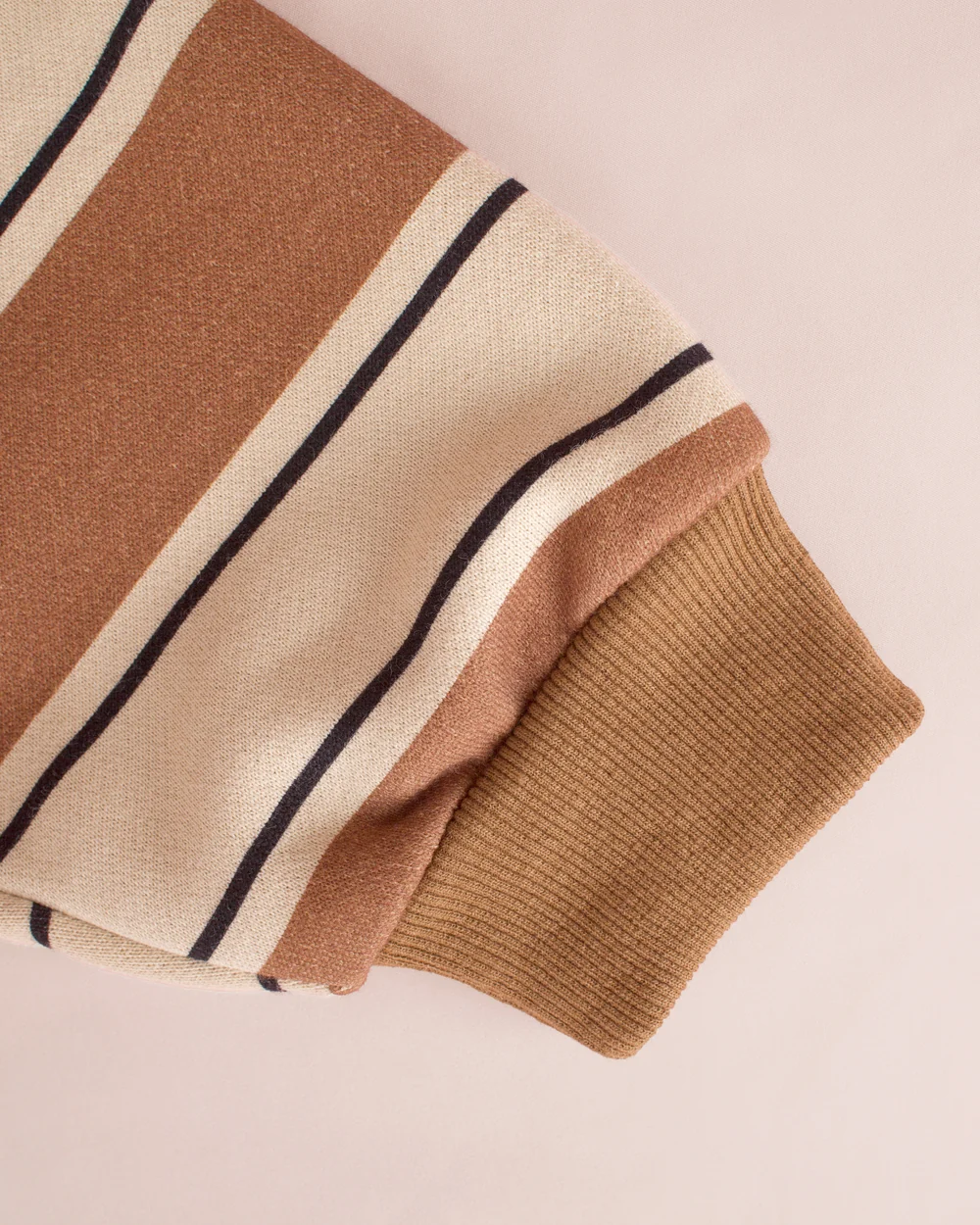 Gene Sweater Choc + Ruby Stripe