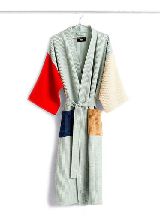 Waffle Bath Robe - Glacier Multi