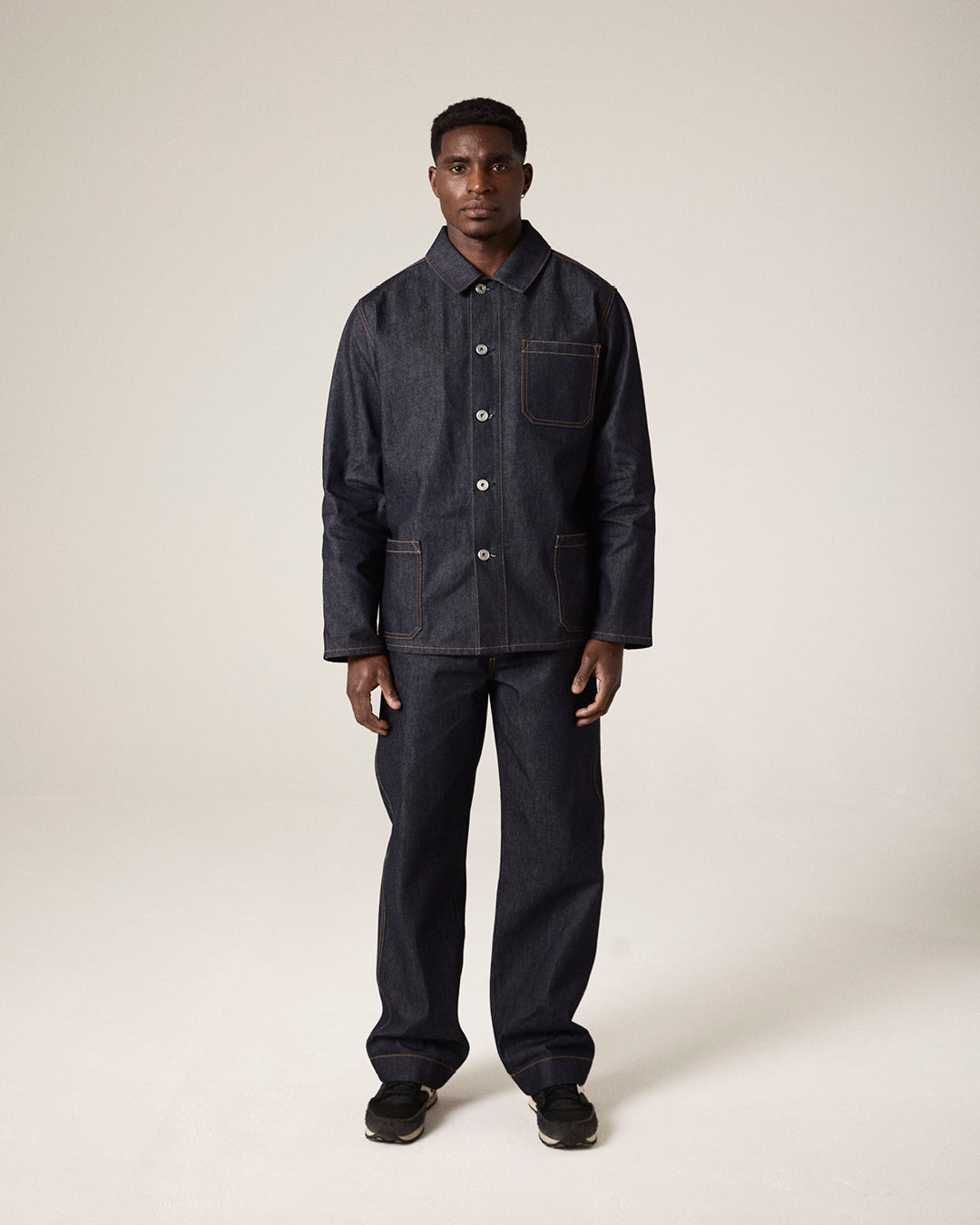 3001 Buttoned Overshirt - Raw Orta Denim