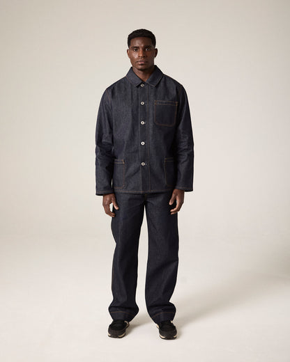 3001 Buttoned Overshirt - Raw Orta Denim