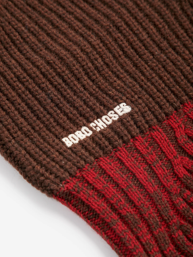 Colour Block Merino Wool Balaclava