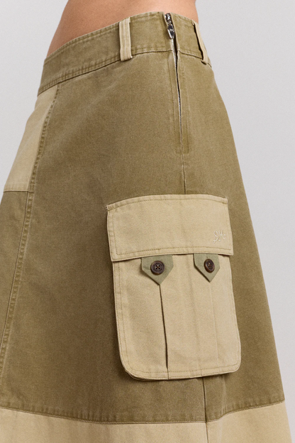 Marcelle Barn Skirt - Olive