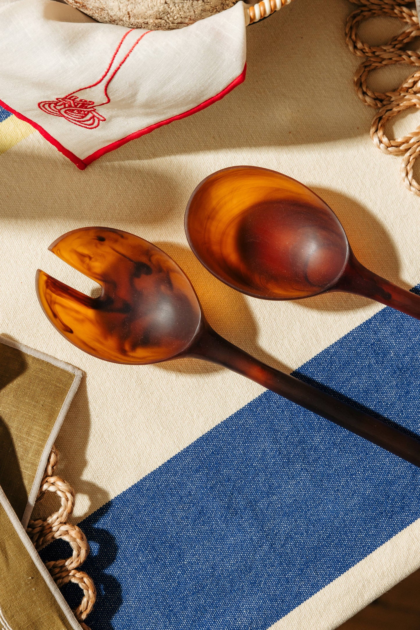 Salad Servers - Amber Set