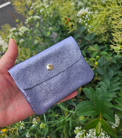 Metallic leather Kangoo wallet: Pink