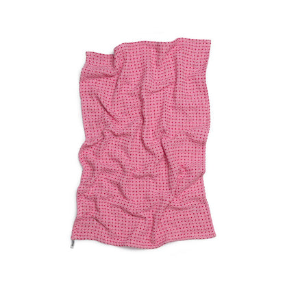 Recycled Materials Tea Towel 2 Pack:  Pink
