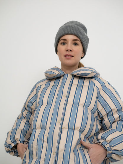 Striped Midi Jacket Vanilla