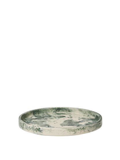 Mist Tray Round 20cm - Emerald Off-White