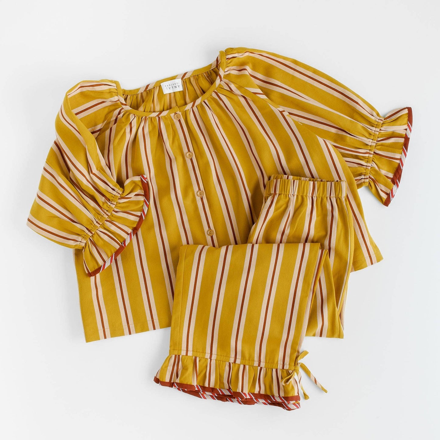 Turmeric pop stripe pyjamas