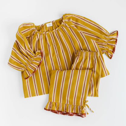 Turmeric pop stripe pyjamas
