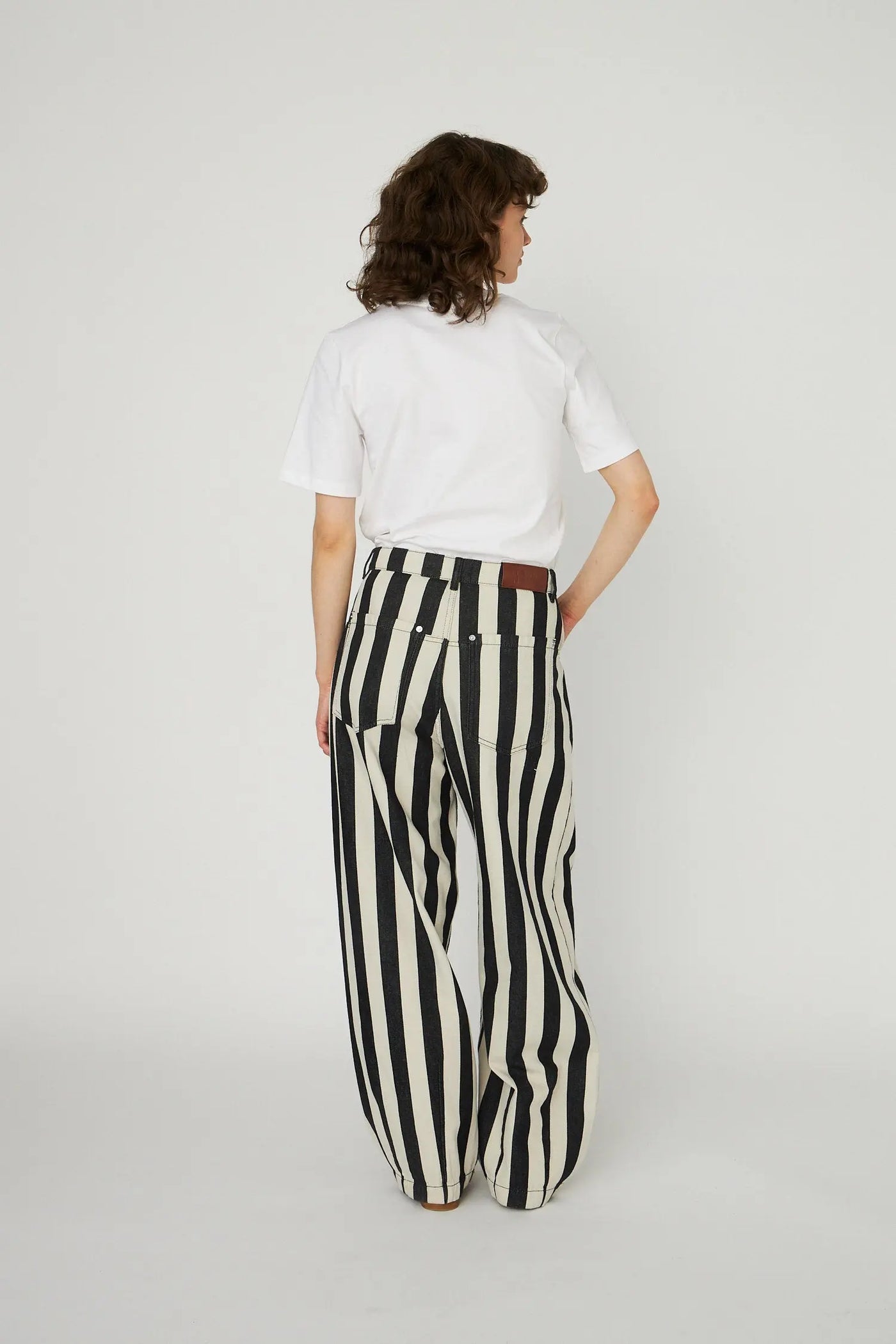 Striped Baggy Low-Waist Pants