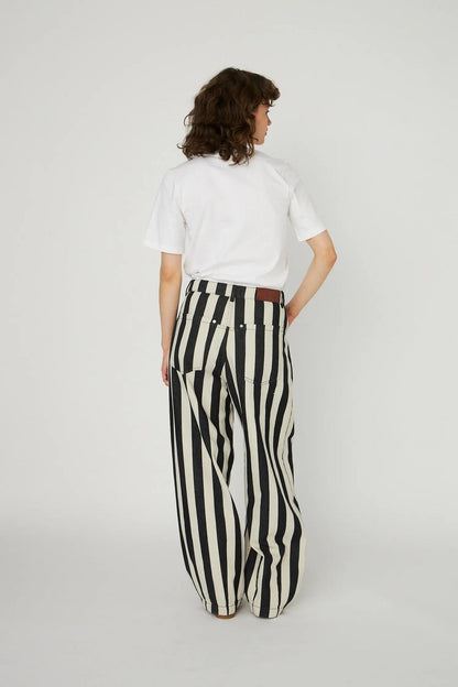 Striped Baggy Low-Waist Pants