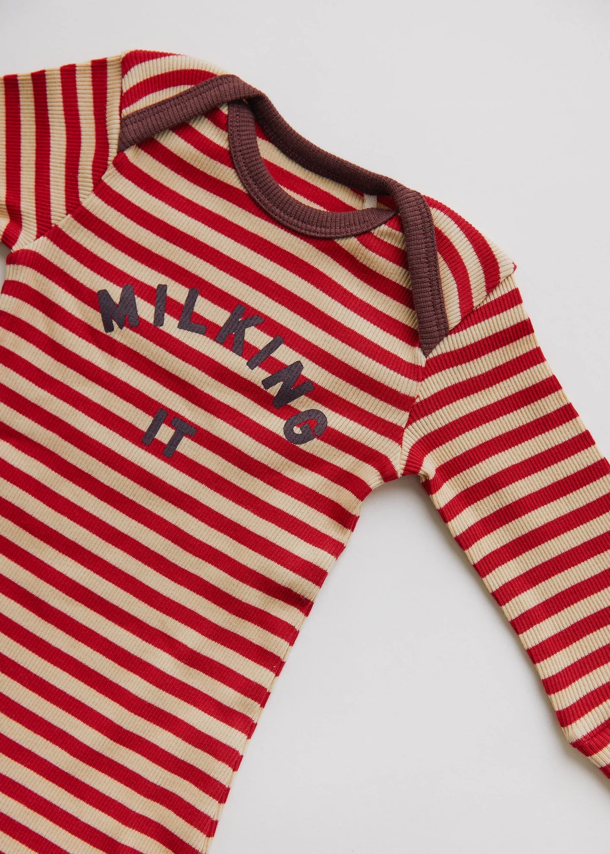 Milking It Crimson Stripe Onsie