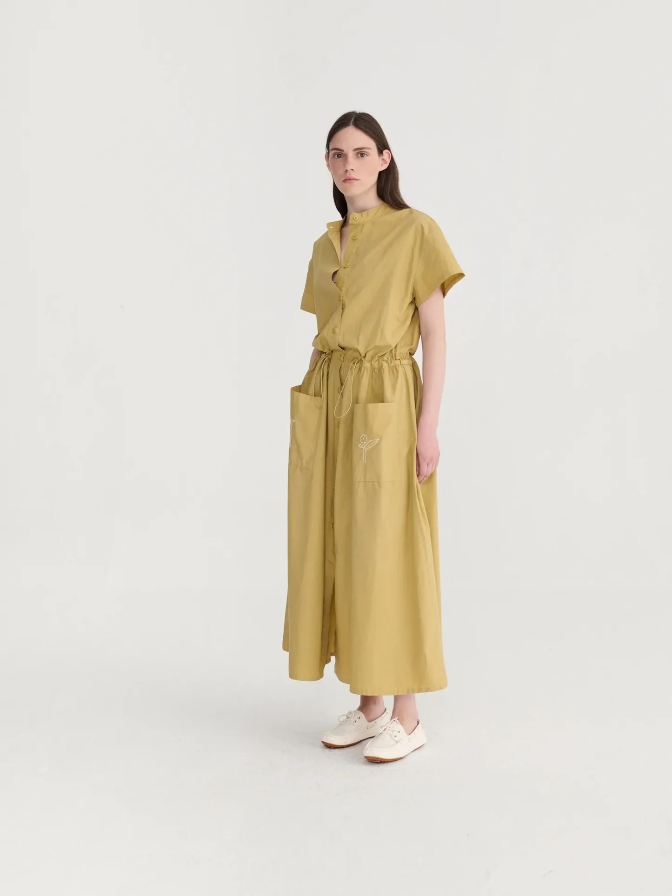 Round Collar Shirt Dress