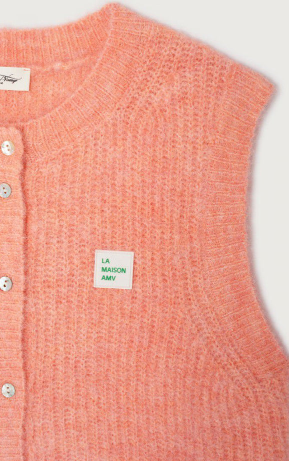 East Cardigan - White Peach Melange