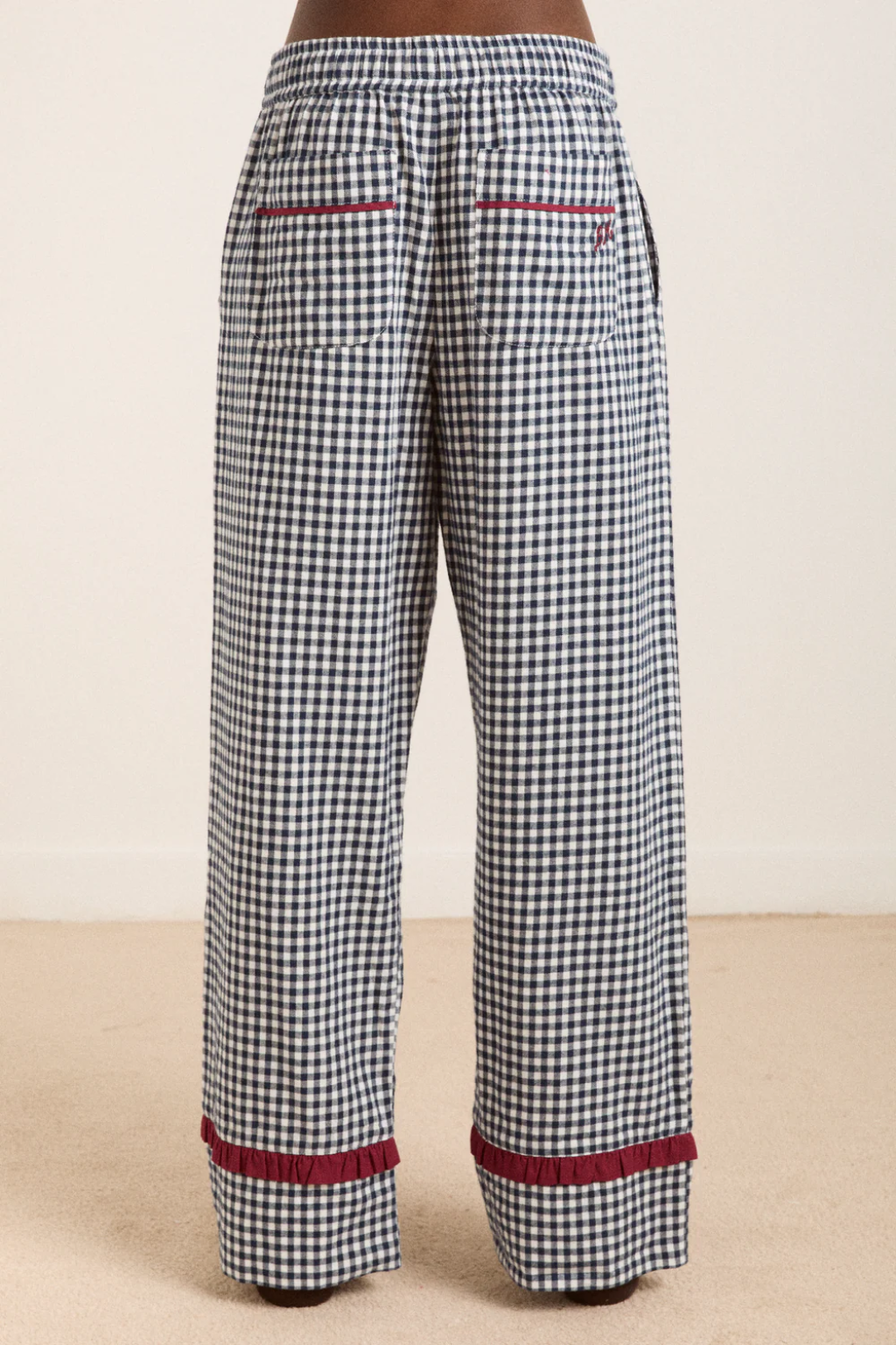 Antonia PJ Set - Navy Gingham