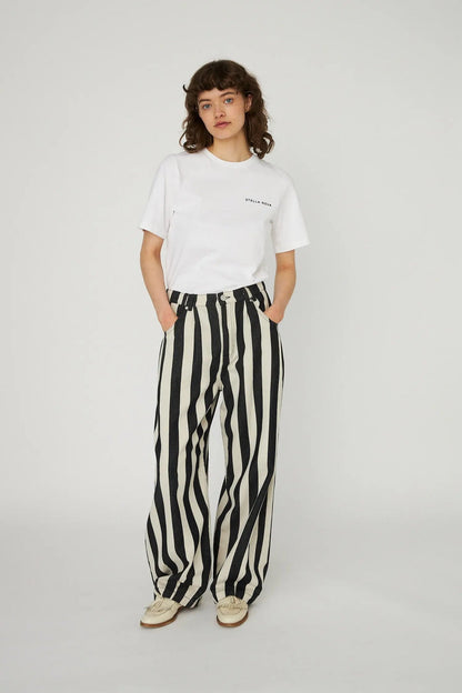 Striped Baggy Low-Waist Pants