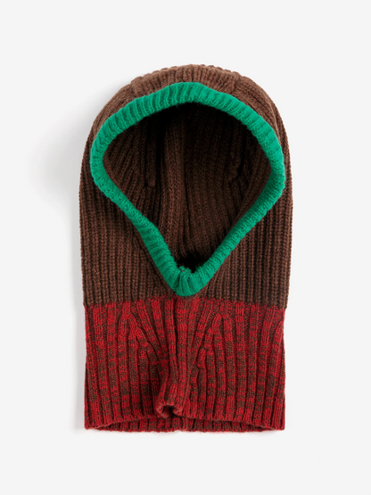 Colour Block Merino Wool Balaclava