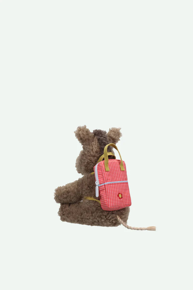 Gingham Backpack Mini - Rose & Flower