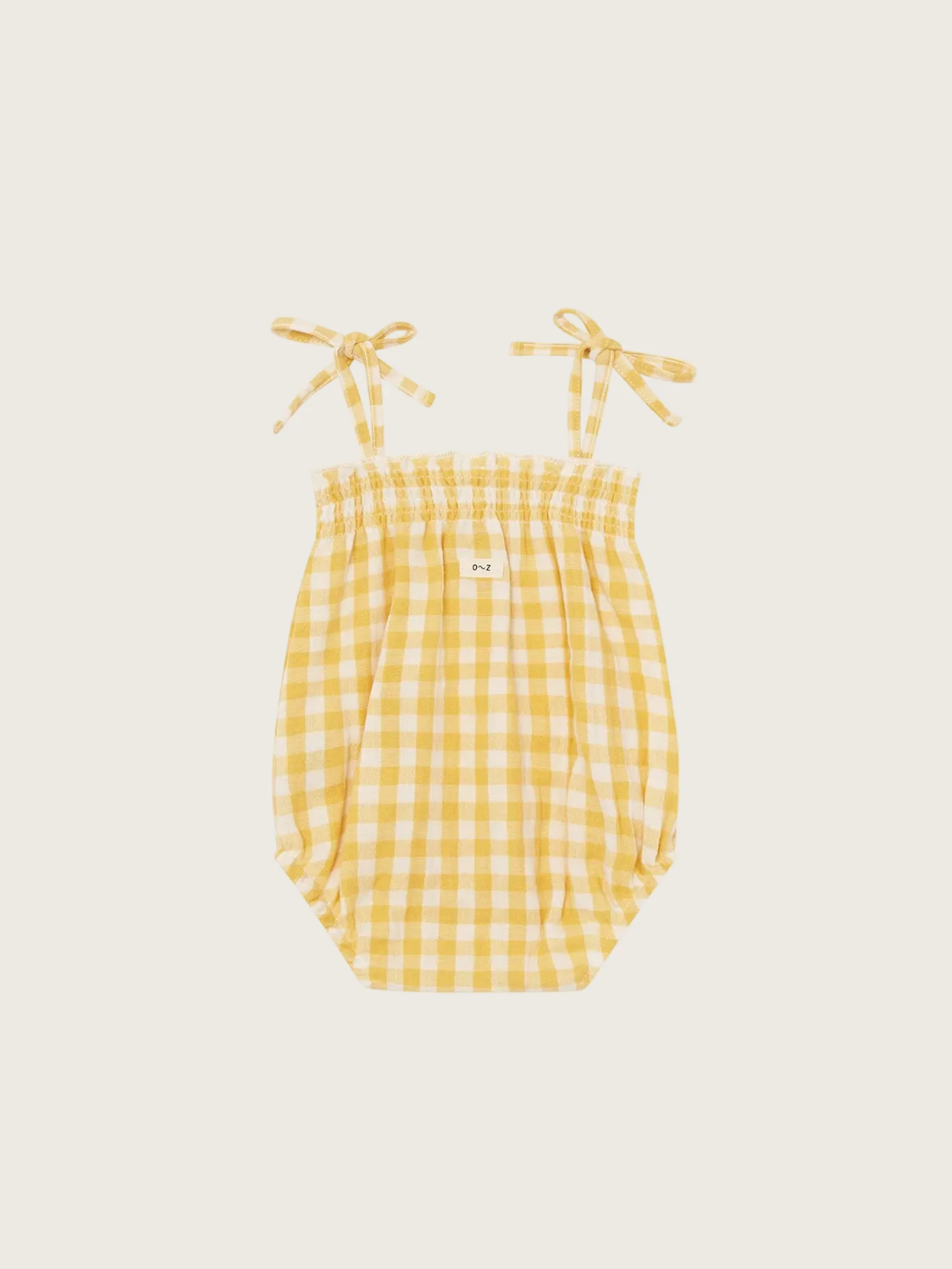 Honeycomb Gingham Spaghetti Bodysuit