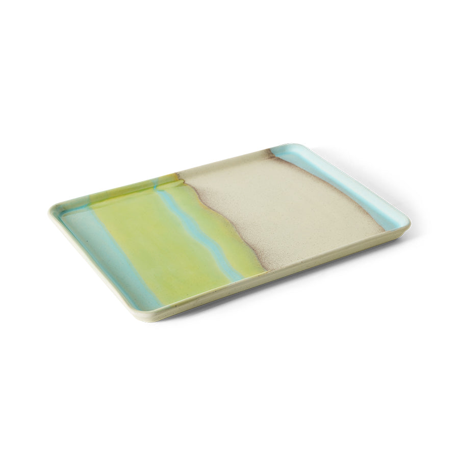 70’s Ceramics: Large Tray Glint