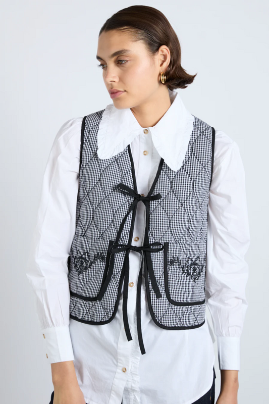 Arte Reversable Gilet - Black Gingham