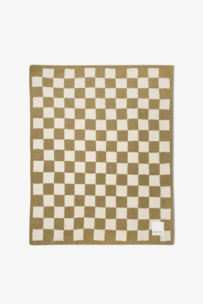 The Teddy Throw - 100% Recycled - Khaki Check