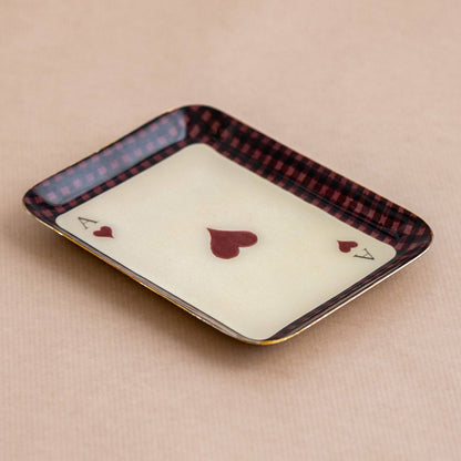 Rectangular Enamel Tray - Ace of Hearts