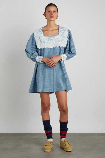 Mala Mini Dress - Blue Gingham