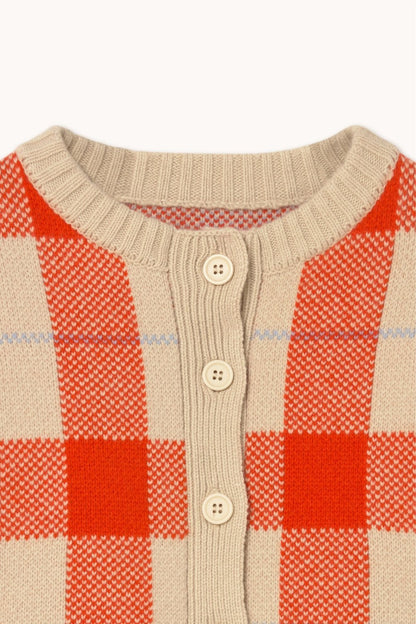 Checked Cardigan