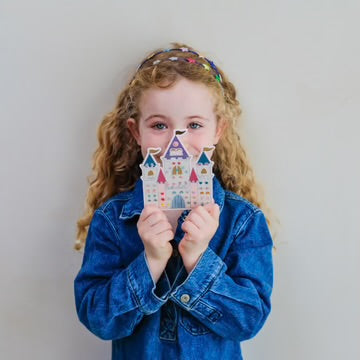 Rainbow Castle Stick On Earrings