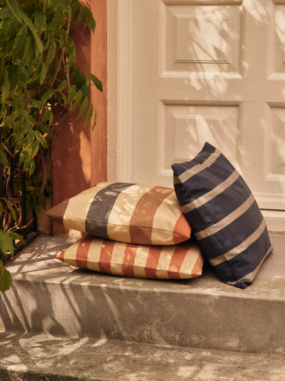 Strand Outdoor Cushion- Cashmere/ Mocha/ Indigo