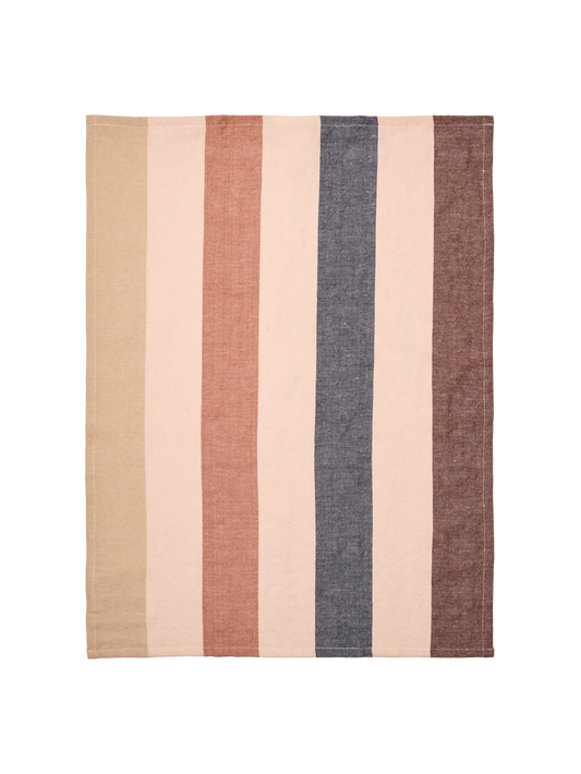 Hale Tea Towel: Cashmere/ Mocha/ Indigo