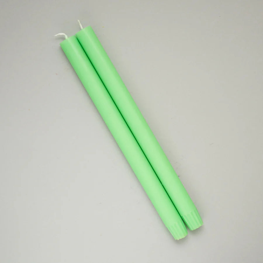 Dining Candles - Fluoro Green